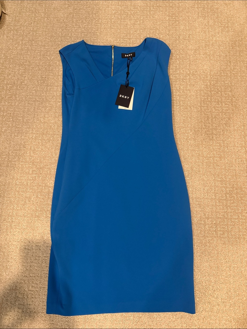 DKNY Cobalt Blue Tailored Sheath Dress
